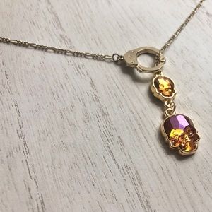 Swarovski skulls and handcuff clasp necklace